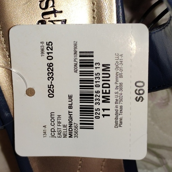 East Fifth Nellie Strappy Midnight Blue 2.5" Heels, Size: 11 M, NWT - Picture 3 of 9